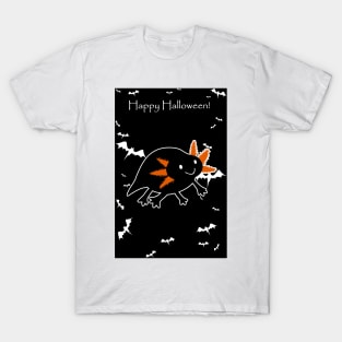 Happy Halloween - Black Axolotl T-Shirt